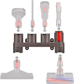 img 2 attached to 🧹 Dyson Accessories Holder by HUACITY- Convenient Mount Organizer for V15 V11 V10 V8 V7 Vacuum Cleaners | Compatible with Docking Station & Wall Mount Attachments