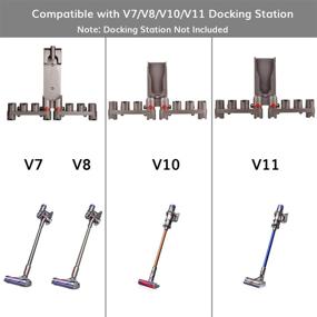 img 3 attached to 🧹 Dyson Accessories Holder by HUACITY- Convenient Mount Organizer for V15 V11 V10 V8 V7 Vacuum Cleaners | Compatible with Docking Station & Wall Mount Attachments