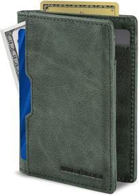 img 4 attached to 🧳 Premium Leather Minimalist Pocket Wallets with RFID Blocking – Essential Men's Accessories