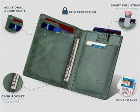 img 1 attached to 🧳 Premium Leather Minimalist Pocket Wallets with RFID Blocking – Essential Men's Accessories