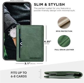 img 2 attached to 🧳 Premium Leather Minimalist Pocket Wallets with RFID Blocking – Essential Men's Accessories