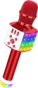 img 4 attached to BONAOK Kids Wireless Bluetooth Karaoke Microphone With Colorful Lights &Amp Kids' Electronics