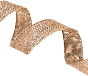 img 4 attached to 🎨 Super Z Outlet 10 Yard Burlap Natural Color Fabric Ribbon Roll - Perfect for Arts & Crafts, DIY Projects, and Event Decorations (1.5" Inch)