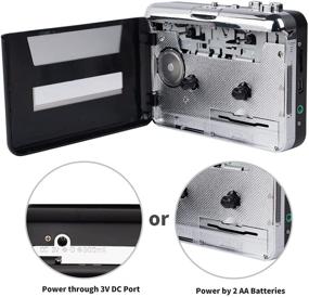 img 2 attached to 📼 Серебряный портативный кассетный плеер с USB конвертером - записывает аудио музыку в формате MP3, совместим с ноутбуками и персональными компьютерами
