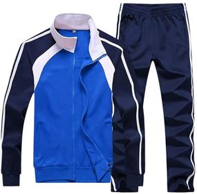 img 4 attached to 👕 Sun Lorence Men's Active Athletic Running Tracksuit Clothing - Optimized for SEO