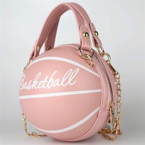 img 3 attached to 🏀 QiMing Women's Basketball Handbags: Spherical Shoulder Bags, Wallets, and Totes