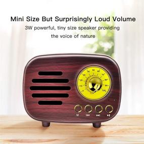 img 2 attached to Wood Grain Retro Bluetooth Speaker with Powerful Bass, Enhanced Volume, Bluetooth 5.0 Connectivity, TF Card, USB, MP3 Player