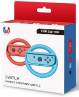 🕹️ enhance mario kart 8 deluxe experience with gh racing wheel for nintendo switch/switch oled - red and blue logo