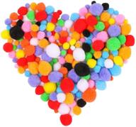 🎨 100 piece assorted sizes & colors of high-elastic pom poms - creative craft diy material for pom poms craft making logo