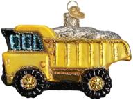 🚚 vintage-inspired handblown glass ornament: toy dump truck (44085) логотип