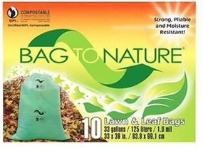 img 1 attached to 🌱 Indaco Manufacturing 33x39 Compostable and Biodegradable Lawn Bag 10 Count - Bag to Nature