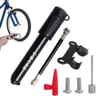 🚲 bike pump with pressure gauge - universal presta and schrader compatibility - accurate tire inflation - mini bicycle tire pump for road, mountain and bmx bikes - high pressure up to 100 psi - includes mount kit logo