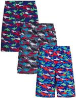 🩳 3 pack quick dry board shorts bathing suit for boys - coney island swim trunks (little boy/big boy) logo