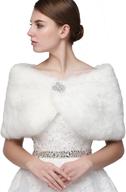 🧣 fashionable sarahbridal women's faux fur scarf stoles for elegant wedding dresses logo