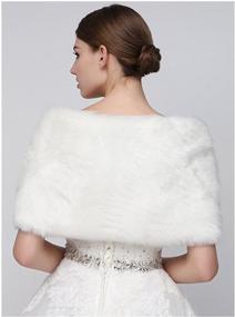 img 2 attached to 🧣 Модный искусственный меховой шарф-шаль для женщин Sarahbridal, идеально подходит к элегантным свадебным платьям