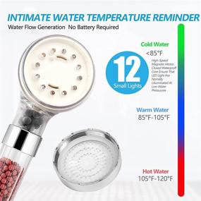 img 3 attached to 🚿 Fastras LED Shower Head with Handheld - High Pressure, Temperature-Controlled, Water-Saving Filtered Shower Head for Dry Skin & Hair