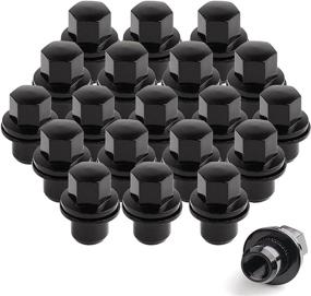 img 4 attached to 🔧 Muhize M14x1.5 Black Wheel Lug Nuts with Washer, 1.81" Tall, Mag Seat Style, Closed End, 0.87" Hex, 20pcs - Compatible with Land Rover LR & Range Rover