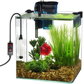 img 1 attached to 🐠 PULACO 50W Mini Aquarium Heater with External Controller, LED Temperature Display, and Adjustable Submersible Thermostat – Ideal for Betta Fish Tank