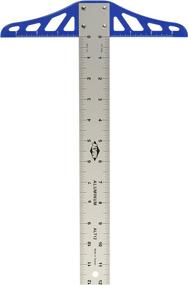 img 1 attached to 📐 Алюминиевая косинусная линейка Алвин с градуировкой 12 дюймов: Точный измерительный инструмент для черчения и технического рисования