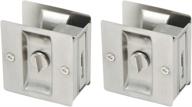 🔐 enhance privacy and style with design house 182121 pocket door bed and bath lock, 2-pack, satin nickel privacy hardware логотип