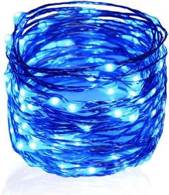 img 4 attached to 🎄 Twinkle Star 100 LED Silver Wire String Lights - 33ft Battery Operated Indoor Fairy String Lights for Holiday Decor, Christmas Tree, Wedding Party and More! (1 Pack, Blue)