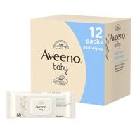 👶 aveeno baby daily care wipes - gentle & efficient cleansing - baby essentials - 12 packs, 72 wipes each (864 wipes total) logo