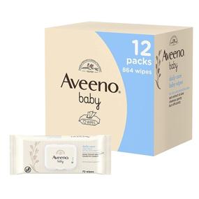 img 4 attached to 👶 AVEENO Baby Daily Care Wipes - Gentle & Efficient Cleansing - Baby Essentials - 12 Packs, 72 Wipes Each (864 Wipes Total)