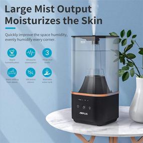img 3 attached to 🌬️ AIRPLUS Humidifier: Long-Lasting 60-Hour Bedroom Humidification with 4.5L Tank, Cool Mist & Essential Oil Tray