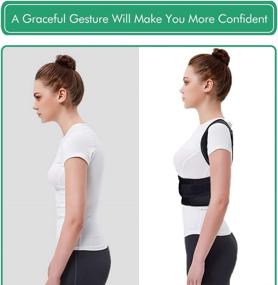 img 1 attached to 👍 Adjustable Posture Corrector for Women and Men - Ideal Back Support Brace for Lower and Upper Back Pain Relief - Shoulder Posture Trainer for Adults, Students, & Children (Size: Medium)