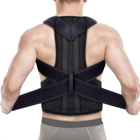 img 4 attached to 👍 Adjustable Posture Corrector for Women and Men - Ideal Back Support Brace for Lower and Upper Back Pain Relief - Shoulder Posture Trainer for Adults, Students, & Children (Size: Medium)