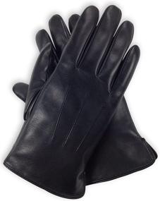 img 4 attached to 🧤 Luxury Leather Gloves in Bleu Nero Shade