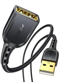 img 4 attached to 🔌 AINOPE Удлинитель USB 2 шт. - 6.6 футов + 6.6 футов Кабель-удлинитель USB для быстрого передачи данных и совместимости с устройствами