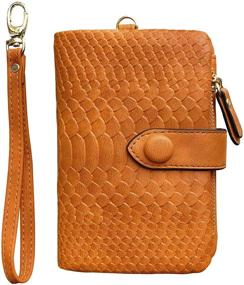 img 1 attached to TOPKULL Stylish Womens Compact Leather Wristlet: Multifunctional Handbags & Wallets for Women