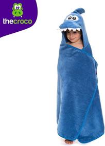 img 2 attached to 👑 TheCroco Premium Hooded Towel: Elevating Your Kids' Home Store Experience