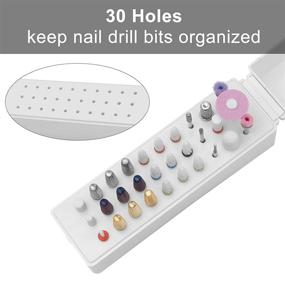 img 3 attached to 💅 30-Hole CGBE Nail Drill Bits Holder with Dustproof Case for Acrylic Efile Bits (Nail Drill Bits Not Included)