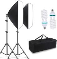 📸 enhance your photography with the softbox lighting kit: studio-grade continuous lighting equipment for model portraits, advertising, and video shooting logo