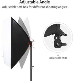 img 1 attached to 📸 Enhance Your Photography with the Softbox Lighting Kit: Studio-Grade Continuous Lighting Equipment for Model Portraits, Advertising, and Video Shooting