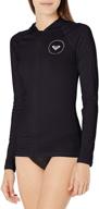 roxy womens essentials hoodie anthracite logo