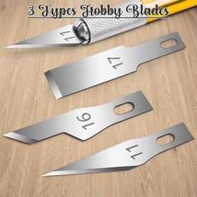 img 1 attached to 🔪 DIYSELF Precision Carving Craft Knife Hobby Kit: Upgrade Your Art with 40 Spare Blades for Scrapbooking, Stencil and More!