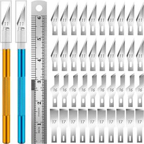 img 4 attached to 🔪 DIYSELF Precision Carving Craft Knife Hobby Kit: Upgrade Your Art with 40 Spare Blades for Scrapbooking, Stencil and More!