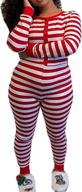 jumpsuit bodycon bodysuit sleepwear striped red logo