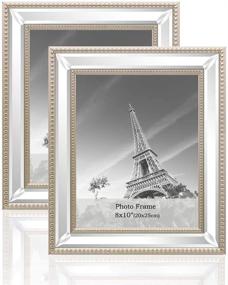 img 4 attached to Set of 2 Meetart 8x10 Mirror Photo Frames - Wall Pictures Decor or Table Stand - Ideal for SEO