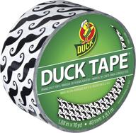 🦆 duck brand 281026 printed duct tape, mustache design, 1.88 inches x 10 yards, single roll logo