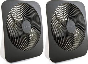 img 4 attached to 🌀 O2COOL Fin Treva 10-Inch Portable Desktop Air Circulation Battery Fan with AC Adapter - 2 Cooling Speeds - Pack of 2 Units