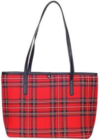 img 1 attached to 👜 Stylish Signare Tapestry Shoulder Bag Tote Bag for Women - Red Royal Stewart Tartan Design (COLL-RSTT)