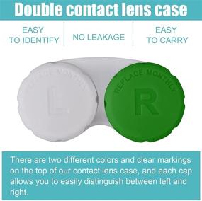 img 2 attached to 🌈 Colorful Contact Lens Case Kit - Leak-Proof Packaging for Outdoor Use (12PCS)