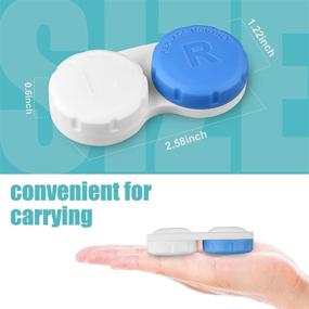 img 3 attached to 🌈 Colorful Contact Lens Case Kit - Leak-Proof Packaging for Outdoor Use (12PCS)