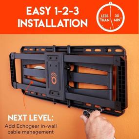 img 1 attached to 📺 ECHOGEAR EGLF2 Full Motion TV Wall Mount: Swivel, Tilt, & Extension for big TVs up to 90 inches - Universal Design compatible with Samsung, Vizio, TCL & more - Includes Drilling Template