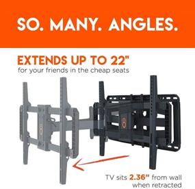 img 2 attached to 📺 ECHOGEAR EGLF2 Full Motion TV Wall Mount: Swivel, Tilt, & Extension for big TVs up to 90 inches - Universal Design compatible with Samsung, Vizio, TCL & more - Includes Drilling Template