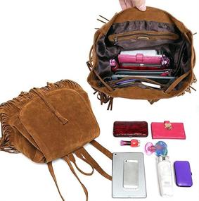 img 1 attached to 🎒 Дамский рюкзак с бахромой на день святого Валентина и кисточкой на плечевом ремне - сумки и кошельки для женщин.